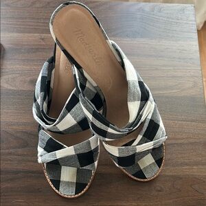 Madewell// gingham heels, size 9.5
